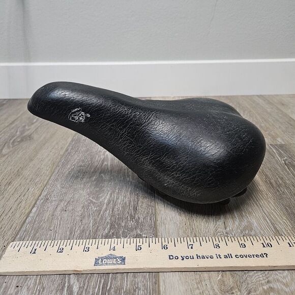Mongoose Vintage Viscount Saddle Bicycle Seat Black Bike Unisex - Picture 4 of 9